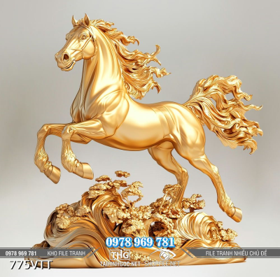 File tranh PSD ngựa vàng Tết 2026 775VTT File tranh PSD ngựa vàng Tết 2026 775VTT