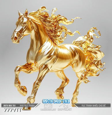 File tranh ngựa vàng phi tết năm mới 777VTT File tranh ngựa vàng phi tết năm mới 777VTT