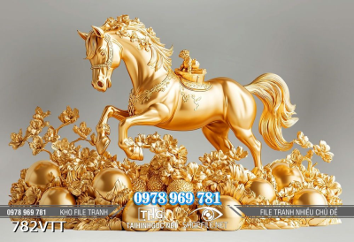File tranh ngựa PSD tài lộc tết bính ngọ 2026 782VTT File tranh ngựa PSD tài lộc tết bính ngọ 2026 782VTT