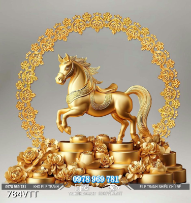 File tranh ngựa Bính ngọ 2026 tết 784VTT File tranh ngựa Bính ngọ 2026 tết 784VTT