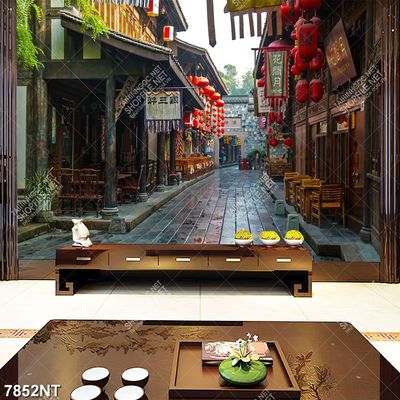 Tranh phố người Hoa 7852NT