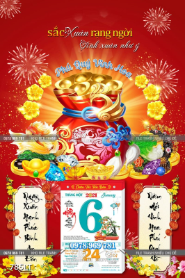 File tranh lịch Tiền vàng tài lộc File tranh lịch Tiền vàng tài lộc