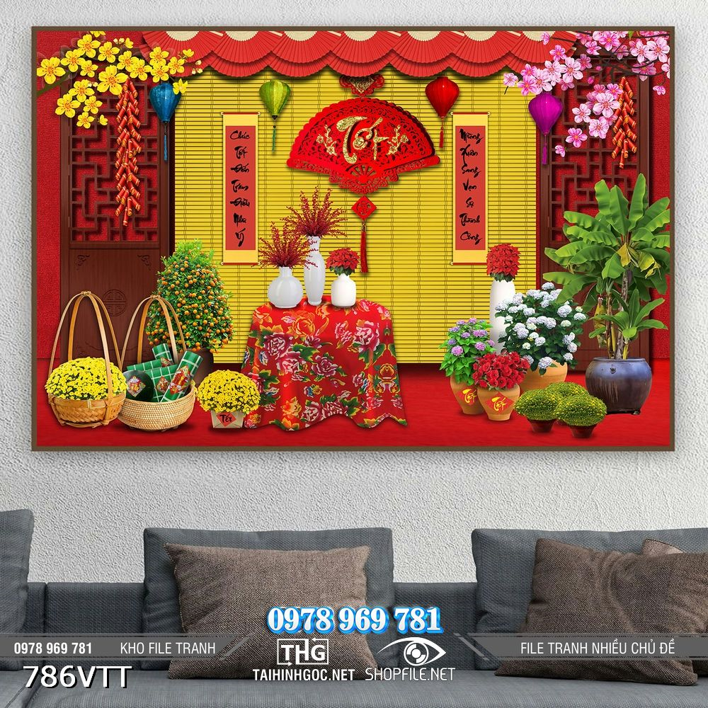 File tranh PSD phông nền Tết 786VTT File tranh PSD phông nền Tết 786VTT
