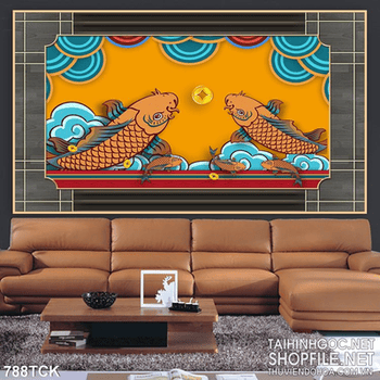 Tranh vector cá chép