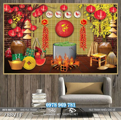 File tranh phông nền trang trí tường Tết mới nhất 2026 788VTT File tranh phông nền trang trí tường Tết mới nhất 2026 788VTT