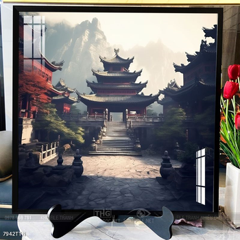 Tranh phong thủy phong cảnh thác nước thiên nhiên