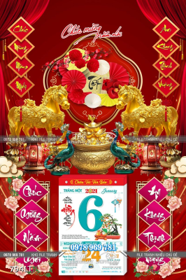 File lịch Tết ngựa vàng song mã File lịch Tết ngựa vàng song mã