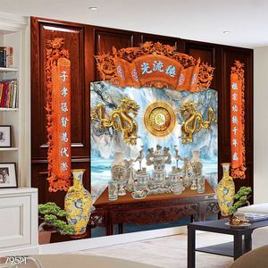 Tranh 3d trang trí bàn thờ ông bà tổ tiên