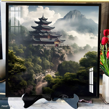 Tranh phong thủy phong cảnh thác nước thiên nhiên