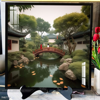 Tranh phong thủy phong cảnh thác nước thiên nhiên