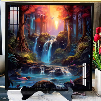 Tranh phong thủy nước non tuyệt đẹp