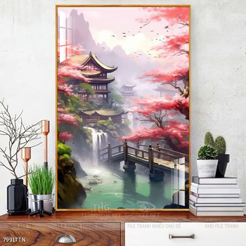 Tranh phong thủy sơn thủy đẹp