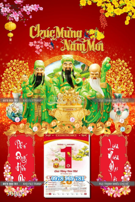 File tranh Phúc Lộc Thọ treo tường trang trí Tết File tranh Phúc Lộc Thọ treo tường trang trí Tết