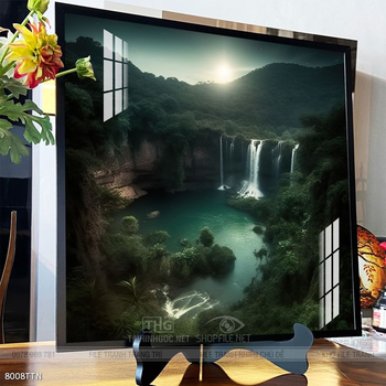 Tranh phong thủy nước non tuyệt đẹp