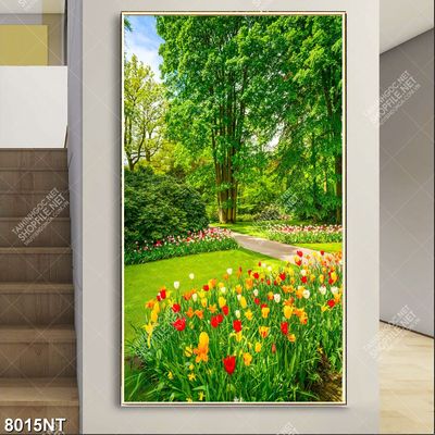 Tranh công viên cây xanh 8015NT