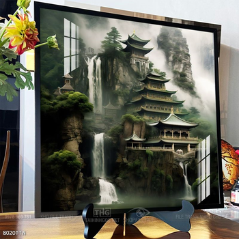 Tranh phong thủy phong cảnh thác nước thiên nhiên