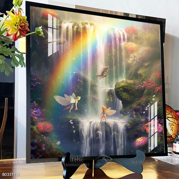 Tranh phong thủy phong cảnh thác nước thiên nhiên