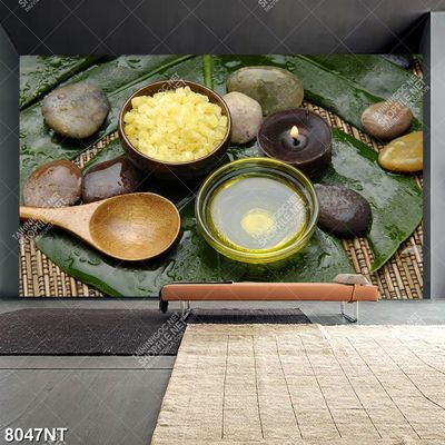 Tranh tinh dầu và muối đá spa