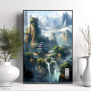 Tranh phong thủy sơn thủy hữu tình