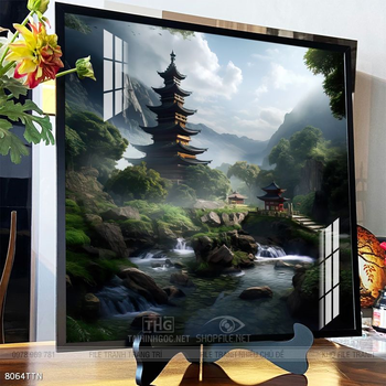 Tranh phong thủy nước non tuyệt đẹp