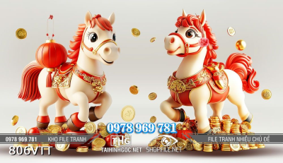 File tranh ngựa dễ thương hot nhất 2026 806VTT File tranh ngựa dễ thương hot nhất 2026 806VTT