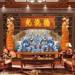 Tranh dán tường 3d trang trí bàn thờ gia tiên chất lượng cao