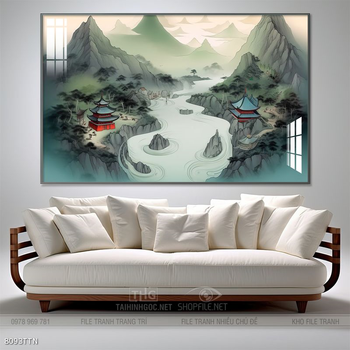 Tranh phong thủy sơn thủy đẹp