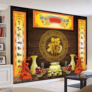 Tranh 3d trang trí bàn thờ gia tiên file gốc