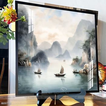 Tranh phong thủy phong cảnh thác nước thiên nhiên