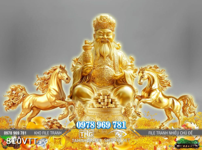 File tranh ngựa vàng và thần tài đón xuân Bính Ngọ 2026 810VTT File tranh ngựa vàng và thần tài đón xuân Bính Ngọ 2026 810VTT