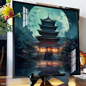 Tranh phong thủy phong cảnh thác nước thiên nhiên