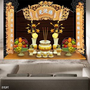 Tranh 3d trang trí bàn thờ gia tiên file gốc