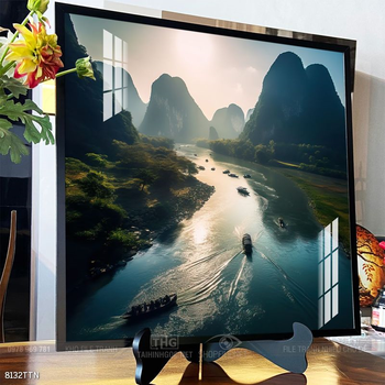 Tranh phong thủy nước non tuyệt đẹp