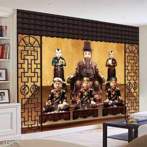 Tranh dán tường trang trí bàn thờ ông bà tổ tiên khổ ngang