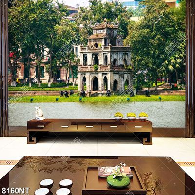 Tranh tháp rùa trên hồ gươm 8160NT