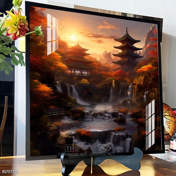 Tranh phong thủy phong cảnh thác nước thiên nhiên