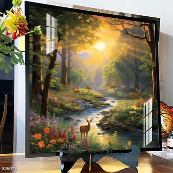 Tranh phong thủy phong cảnh thác nước thiên nhiên