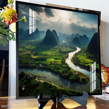 Tranh phong thủy nước non tuyệt đẹp