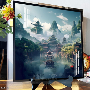 Tranh phong thủy phong cảnh thác nước thiên nhiên