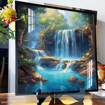 Tranh phong thủy nước non tuyệt đẹp