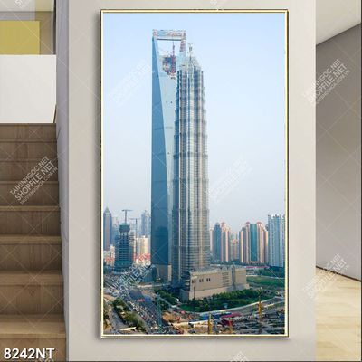 Tranh tòa nhà cao trọc trời 8242NT