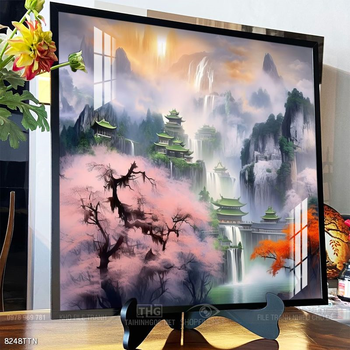 Tranh phong thủy phong cảnh thác nước thiên nhiên