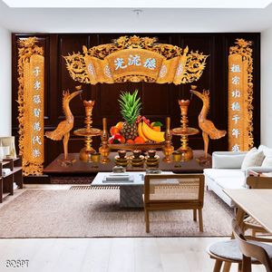 Tranh 3d trang trí bàn thờ ông bà tổ tiên chất lượng cao