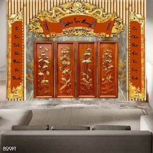 Tranh 3d trang trí bàn thờ ông bà tổ tiên