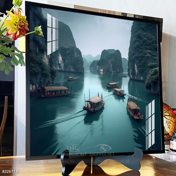 Tranh phong thủy phong cảnh thác nước thiên nhiên