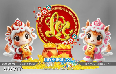 File tranh cặp ngựa chibi cute dễ thương tài lộc 832VTT File tranh cặp ngựa chibi cute dễ thương tài lộc 832VTT
