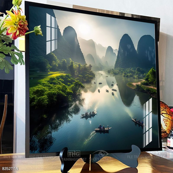 Tranh phong thủy phong cảnh thác nước thiên nhiên