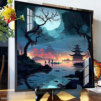 Tranh phong thủy phong cảnh thác nước thiên nhiên