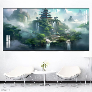 Tranh phong thủy nước non tuyệt đẹp