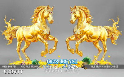 File tranh PSD cặp ngựa vàng bính ngọ tết 838VTT File tranh PSD cặp ngựa vàng bính ngọ tết 838VTT